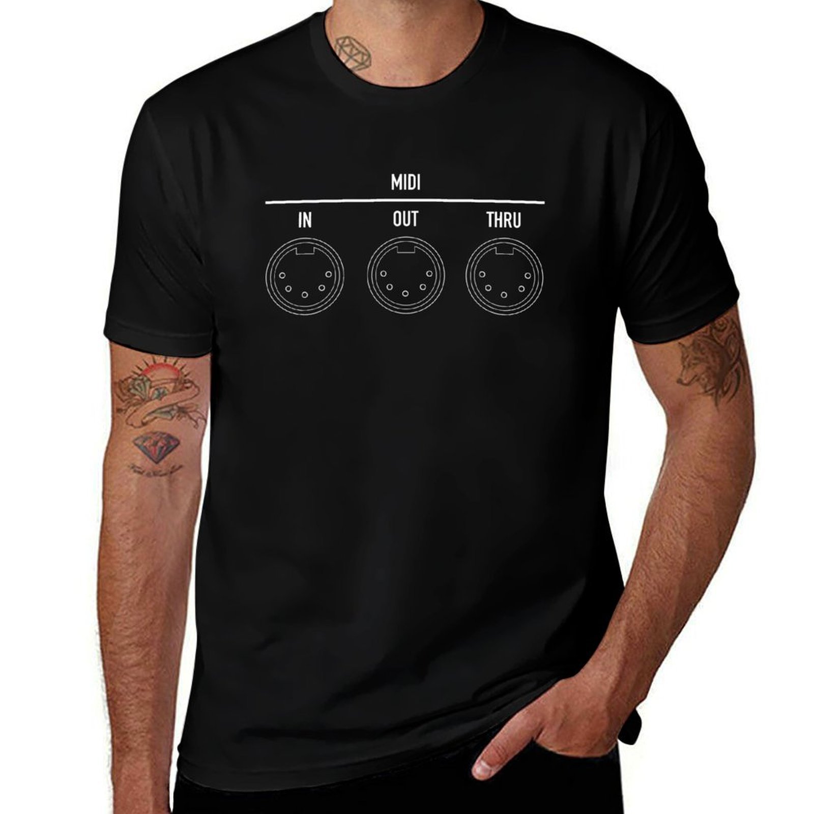 Musical Instrument Digital Interface (Midi) - อินเทอร์เฟซดนตรี เครื่องดนตรีดิจิทัล (MIDI) - เสื้อยืดสีขาว สไตล์สปอร์ต