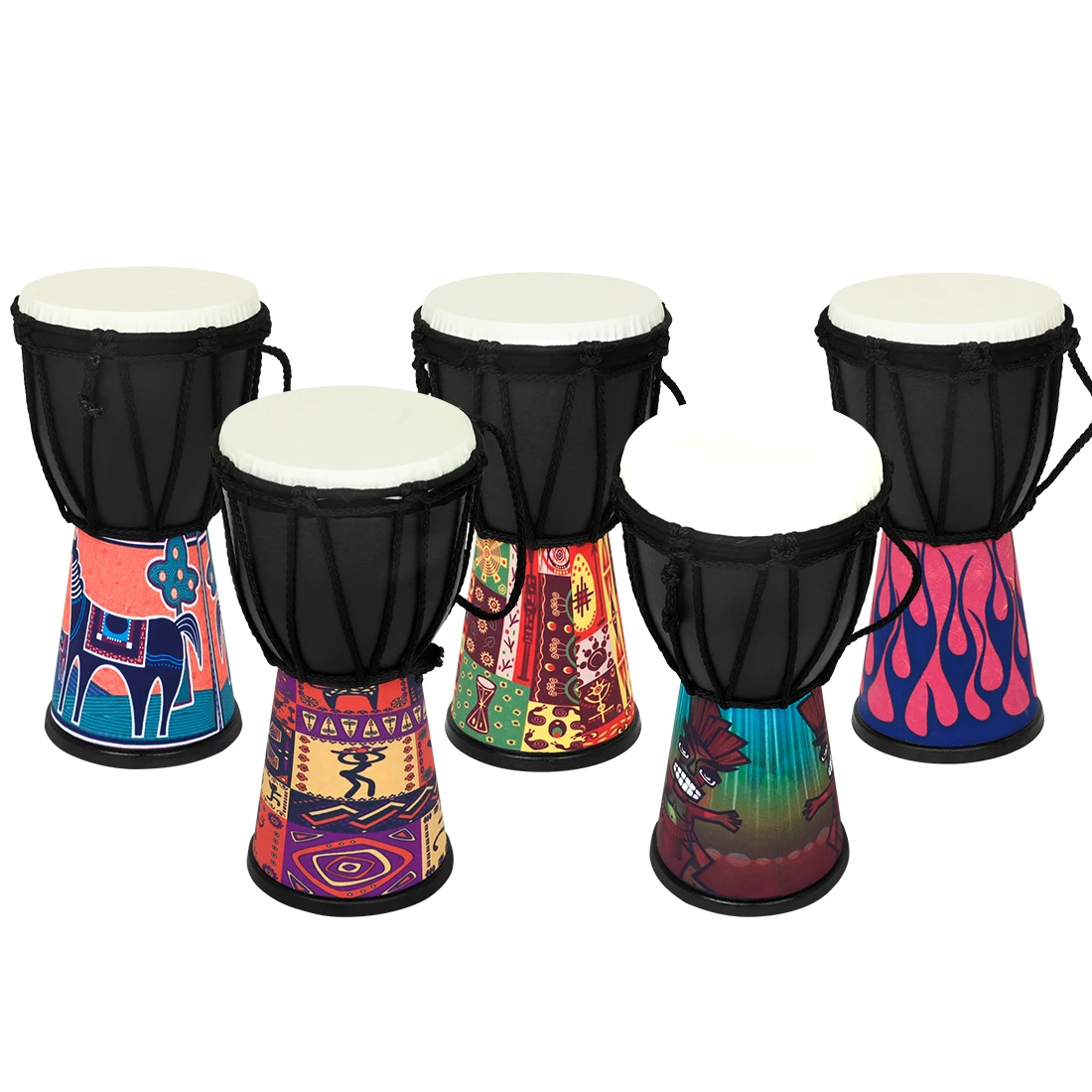 Musical Instrument Percussion - กลองแอฟริกัน กลองมือถือสำหรับเด็ก ของขวัญ กลองสแนร์แบบพกพา กลองโอร์ฟ เครื่องดนตรีประเภทเคาะจังหวะ