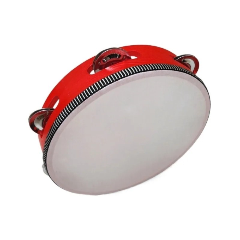 Tambourine Hand Drum - กลองแทมบูรีนไม้ขนาด 4/6/8/10 นิ้ว พร้อมเสียงจingle สำหรับเด็ก เครื่องดนตรีประเภทเคาะจังหวะ