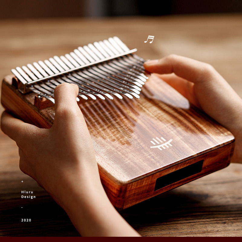 Musical Instrument Names - Hluru Kalimba 17คีย์, มีรู21คีย์ Kalimba ไม้เปียโนนิ้วหัวแม่มือไม้เต็มรูปแบบ