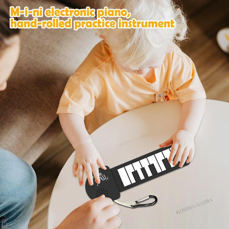Musical Instrument Names - เปียโนอิเล็กทรอนิกส์แบบม้วนเก็บได้ ซิลิโคน เปียโนไฟฟ้าแบบพับได้ คีย์บอร์ดเครื่องดนตรี สำหรับการเดินทาง โรงเรียน