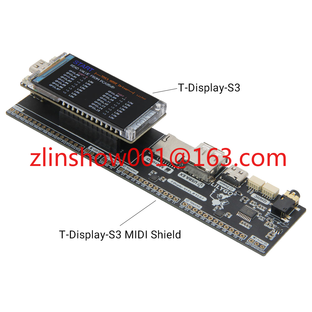 Musical Instrument Digital Interface (Midi) - บอร์ดพัฒนา T-Display-S3 MIDI Shield สำหรับการขยายอินเทอร์เฟซดิจิทัลของเครื่องดนตรี