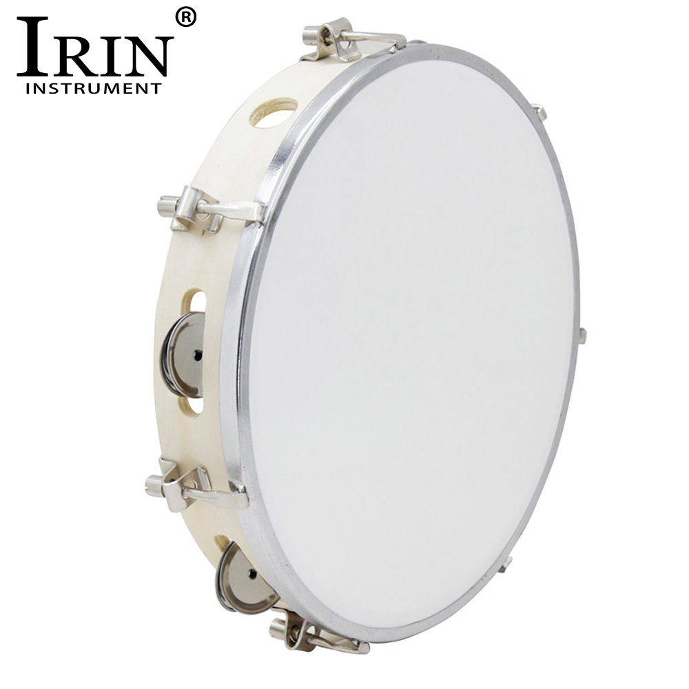 Tambourine Hand Drum - IRIN 10 นิ้วกลองปรับแผงไม้มือถือ Bell กลองกระทบเพลงของเล่นสําหรับเด็กทารกเครื่องมือตรัสรู้