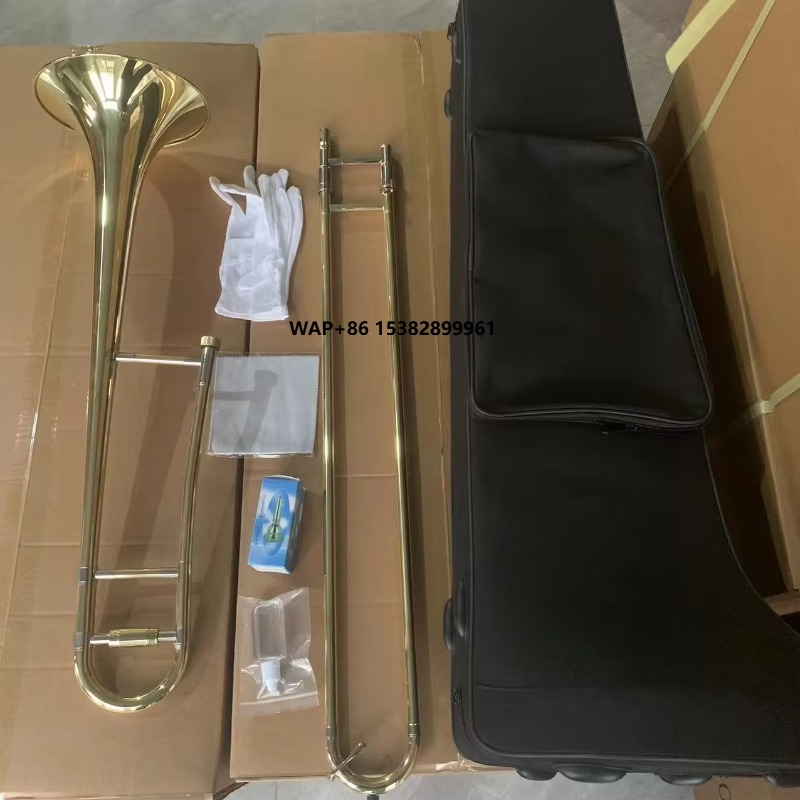 Musical Instrument Logo - ทรอมโบนลดราคา หลายแบบ สามารถปรับแต่งโลโก้ได้ สีทอง สีเงิน ขายส่งจากโรงงาน