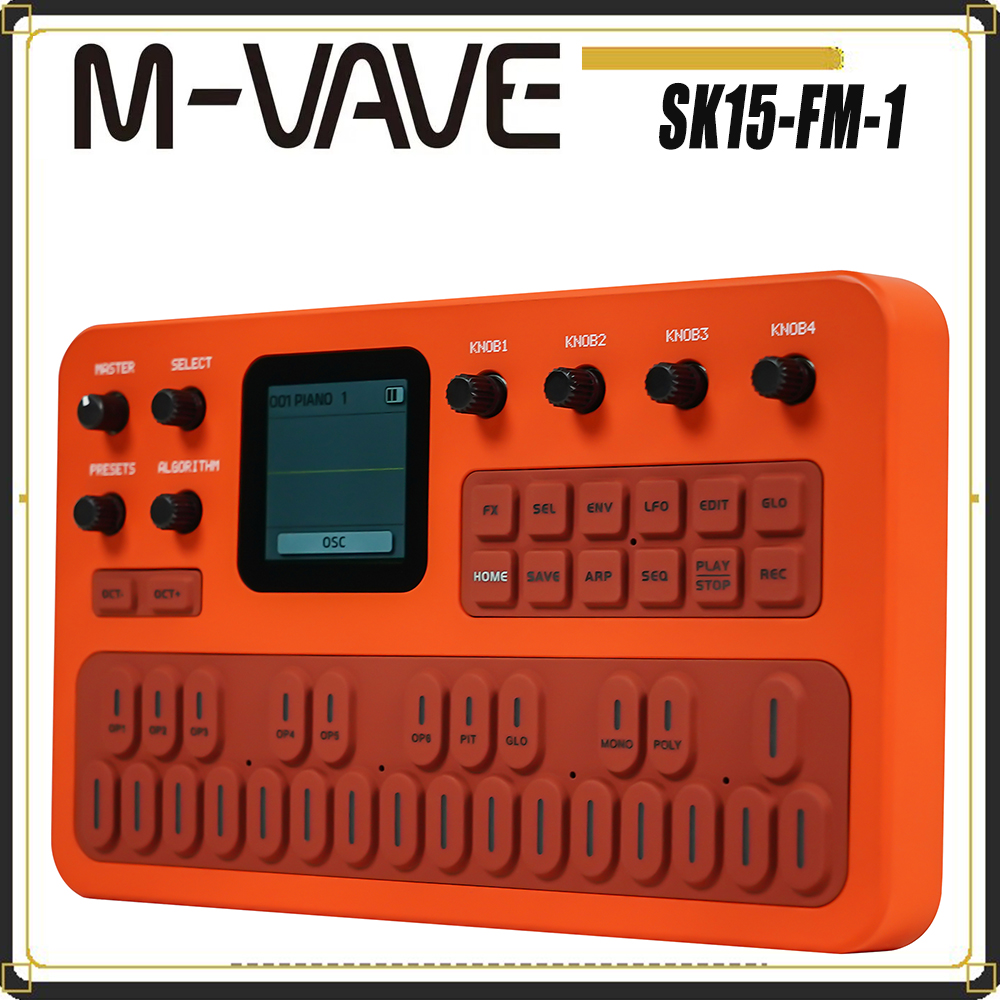 Musical Instrument Synthesizer - M-VAVE (SK15) เครื่องสังเคราะห์เสียงดิจิตอล FM-1, หน้าจอ LCD,