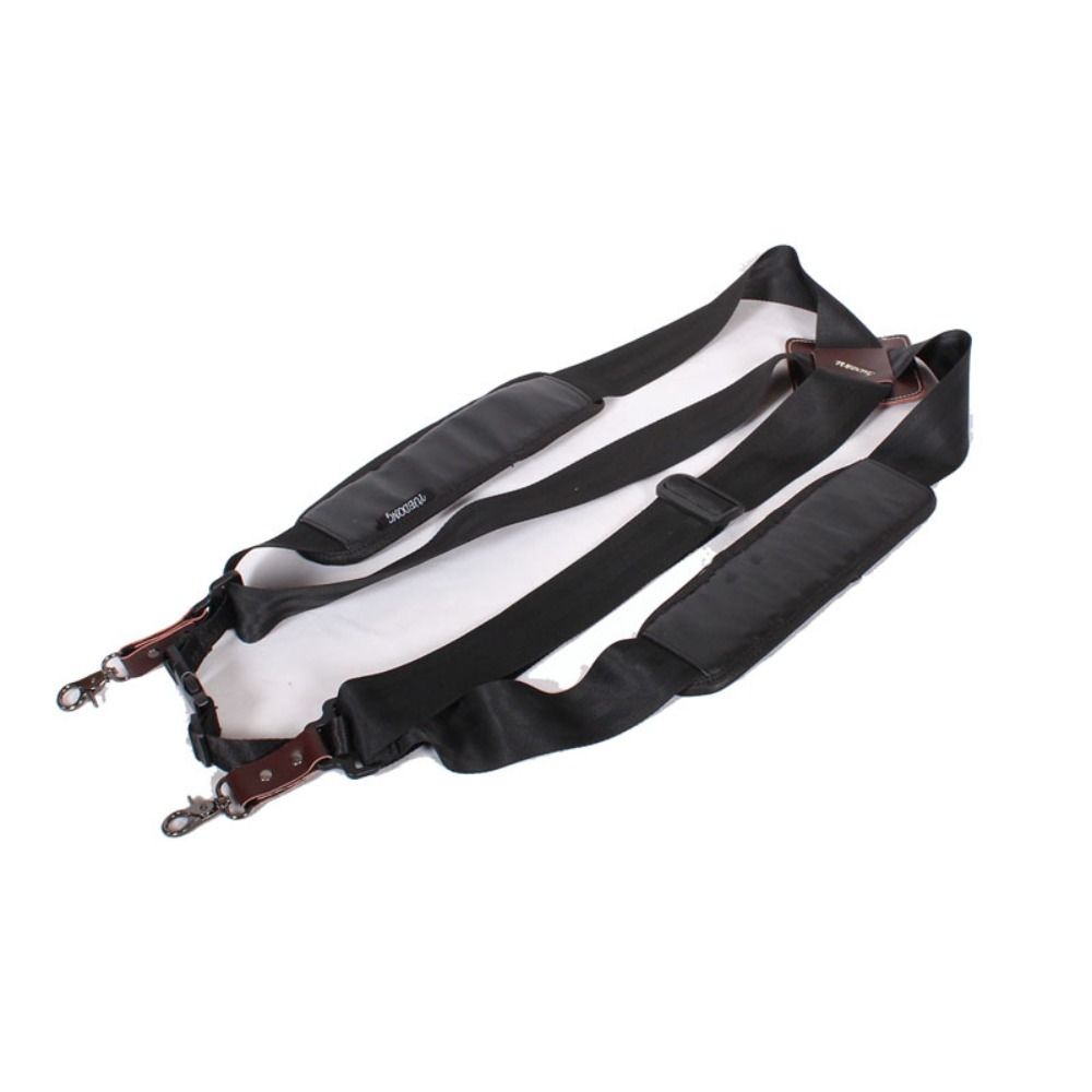 Musical Instrument Africa - สายสะพายกลองเจมเบแบบหนาพิเศษ สายสะพายแทนบูร์รีน สายสะพายกลองแอฟริกันแบบปรับได้ สีดำ สายสะพายกลองมือ