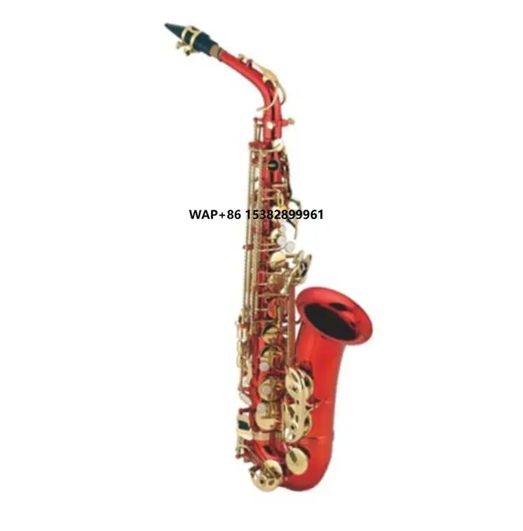 Musical Instrument Logo - แซกโซโฟนอัลโตสีแดงระดับมืออาชีพ ราคาโรงงานขายส่ง วัสดุทองเหลืองสั่งทำได้ โลโก้สั่งทำได้ เครื่องดนตรีลม แซกโซโฟนอัลโต