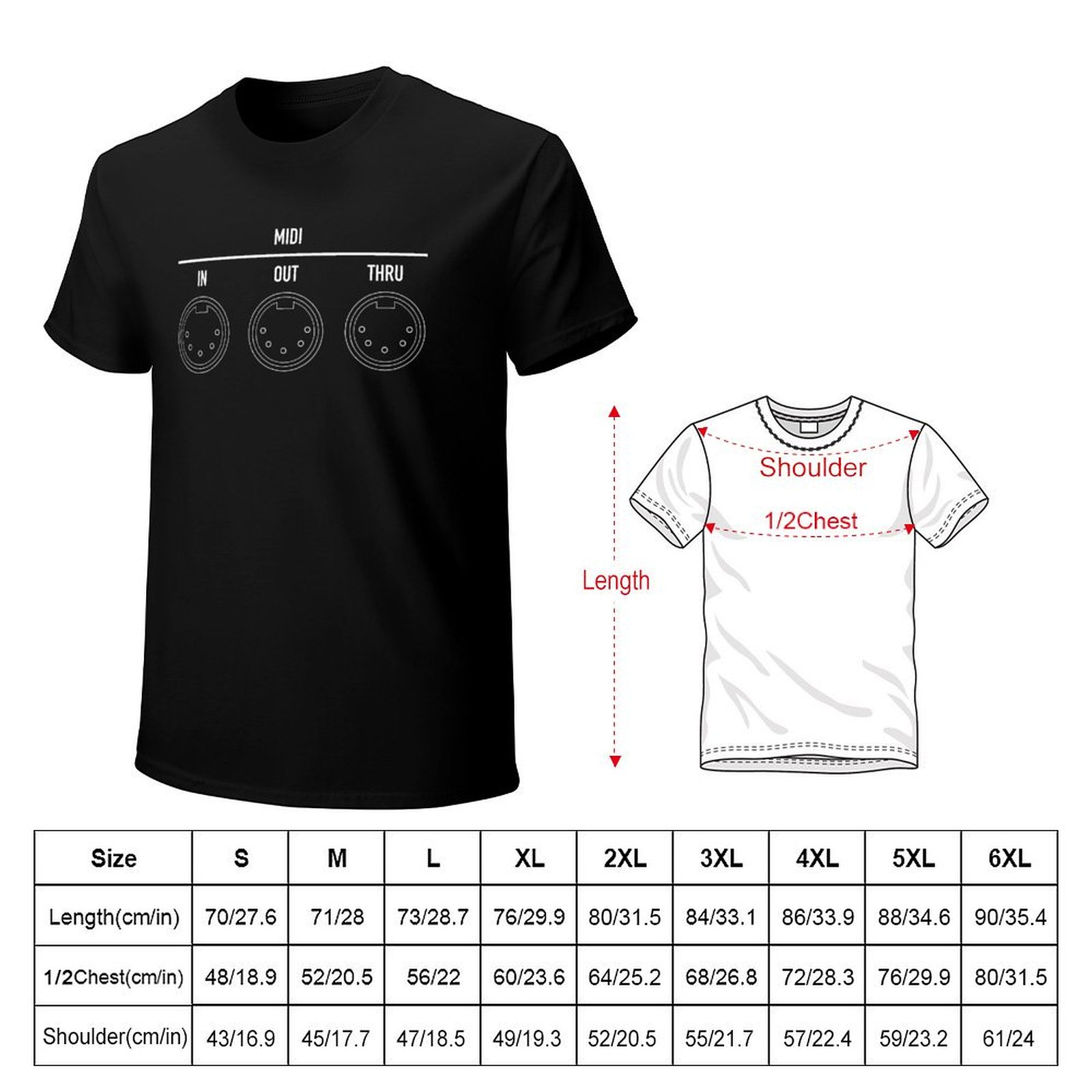 เสื้อยืดสีขาวสำหรับผู้ชาย - เส - Musical Instrument Digital Interface (Midi) บทวิจารณ์และราคา