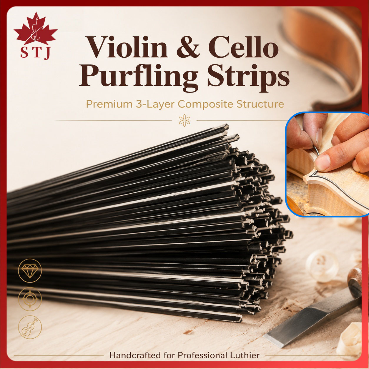 50/100 ชิ้น แถบไม้เมเปิลสำหรับ - Musical Instrument Cello บทวิจารณ์และราคา