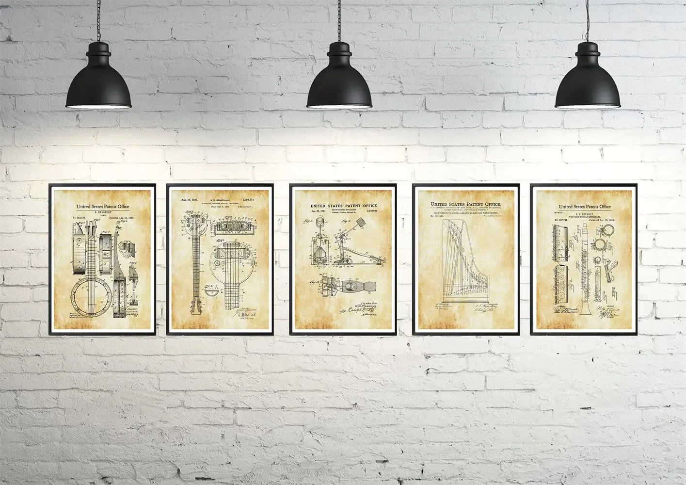 โปสเตอร์ภาพพิมพ์ลายวินเทจนอร์ด - Musical Instrument Videos บทวิจารณ์และราคา