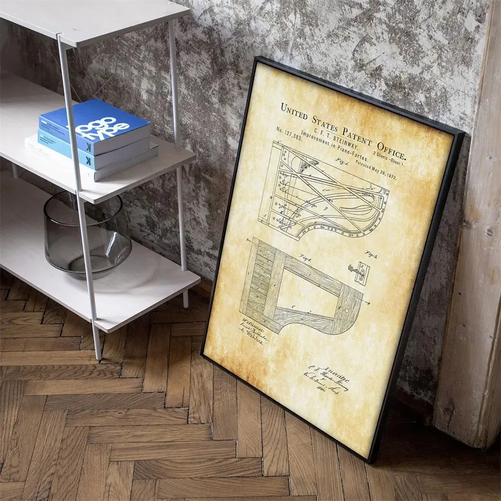 โปสเตอร์ภาพพิมพ์ลายวินเทจนอร์ด - Musical Instrument Videos บทวิจารณ์และราคา