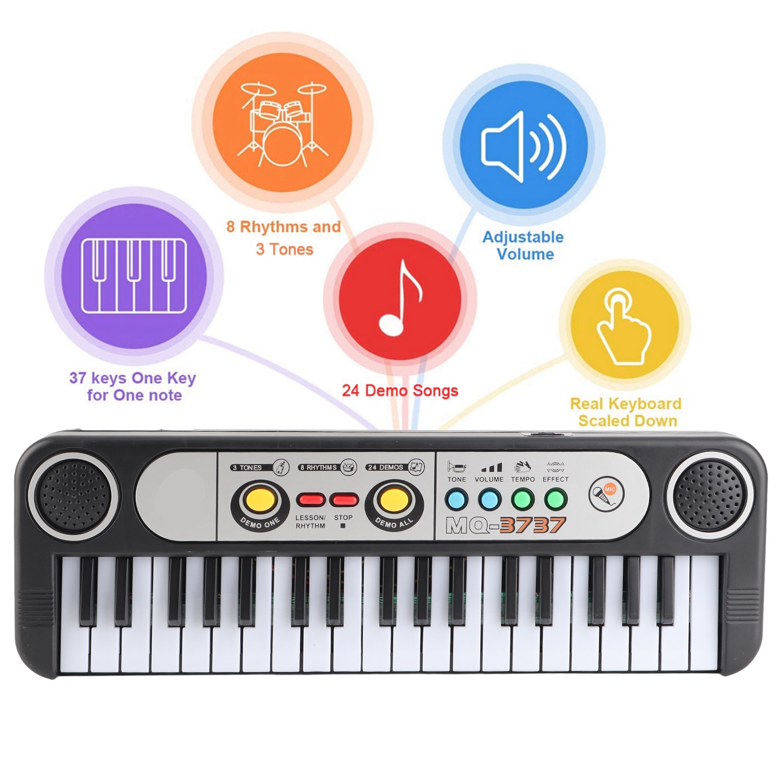 37 คีย์ คีย์บอร์ดไฟฟ้า ดิจิตอล - Musical Instrument Names บทวิจารณ์และราคา