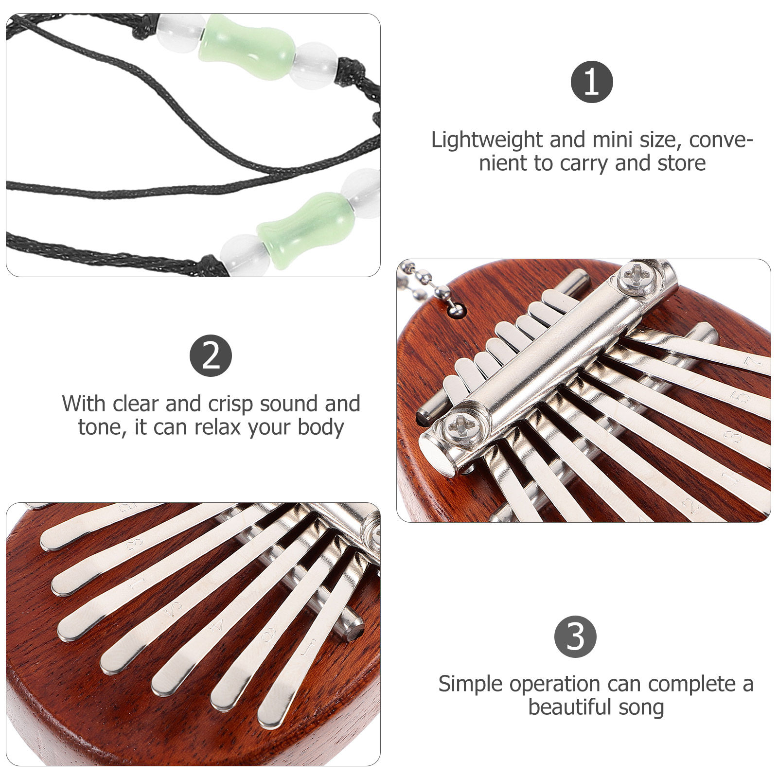 คาลิมบาขนาดเล็ก 8 คีย์ 1 ชุด เ - Musical Instrument Percussion บทวิจารณ์และราคา
