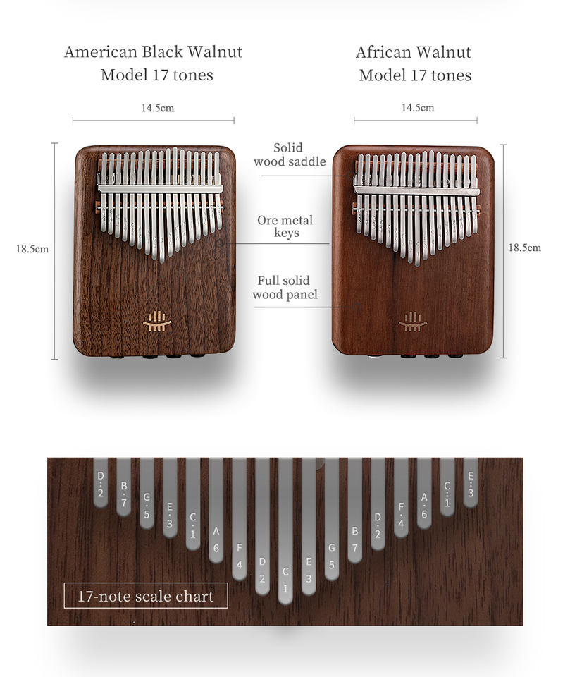A-17 อเมริกันแบล็ควอลนัท ธัมบ์ - Musical Instrument Percussion บทวิจารณ์และราคา