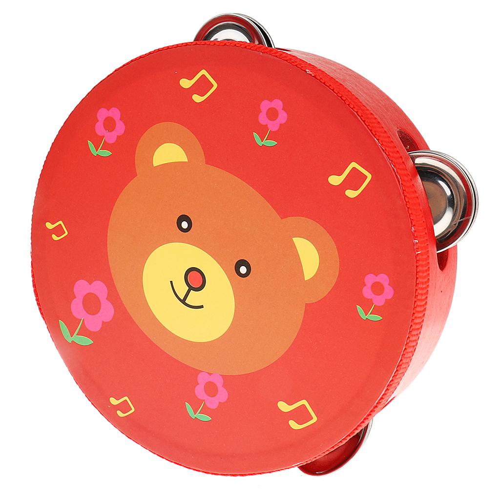 กระดิ่งมือ แทมบูรีนไม้ ของเล่น - Tambourine Hand Drum บทวิจารณ์และราคา