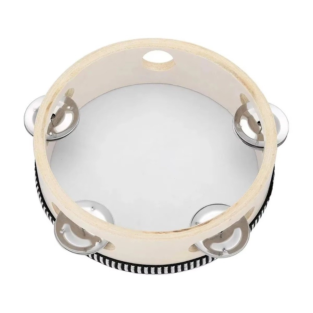 4/6/8/10 นิ้วกลองมือถือไม้โลหะ - Tambourine Hand Drum บทวิจารณ์และราคา
