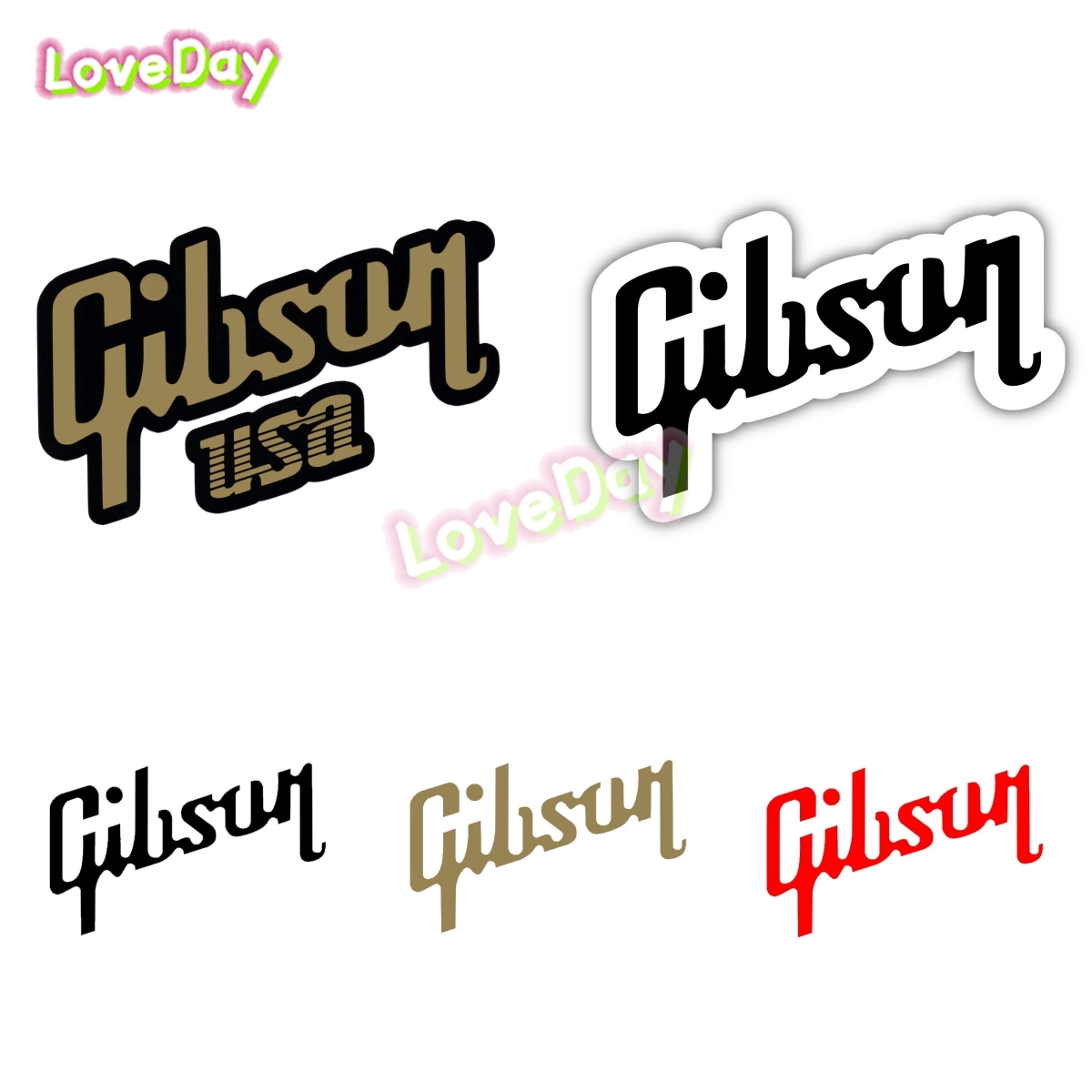 Gibson โลโก้สติกเกอร์รูปลอกไวน - Musical Instrument Logo บทวิจารณ์และราคา