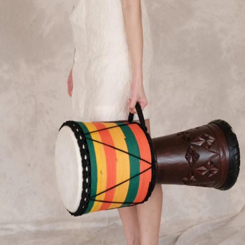 12 นิ้ว Djembe Mahogany กลองแอ - Musical Instrument Percussion บทวิจารณ์และราคา