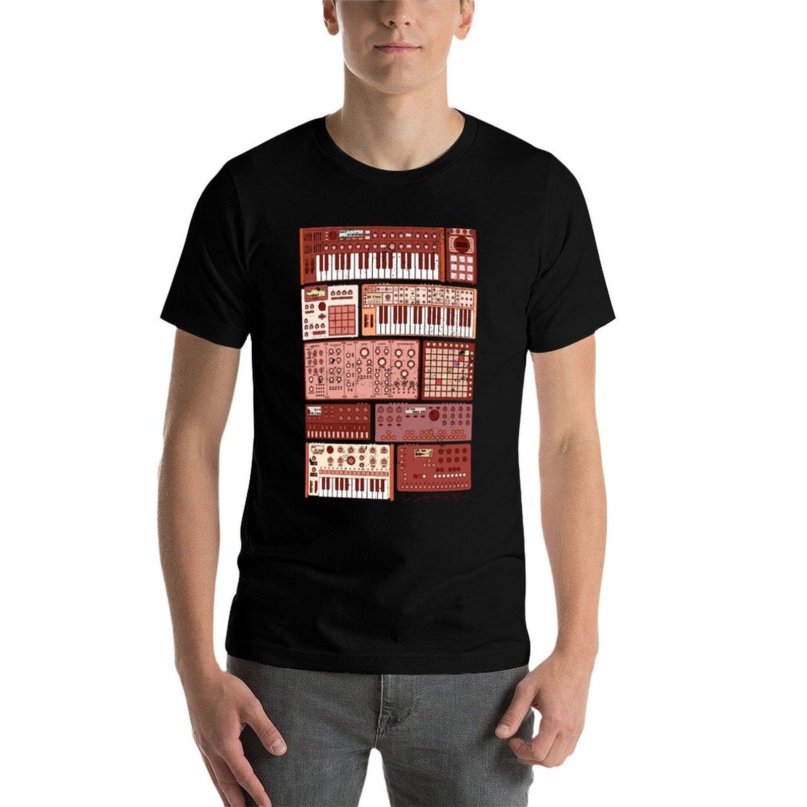 เสื้อยืดลายซินธิไซเซอร์และเครื - Musical Instrument Synthesizer บทวิจารณ์และราคา