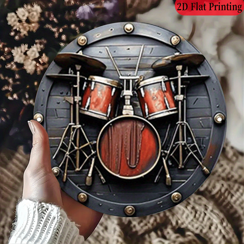ป้ายอะลูมิเนียมทรงกลม 2 มิติ 1 - Musical Instrument Band บทวิจารณ์และราคา