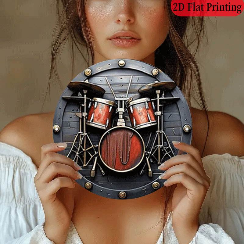 ป้ายอะลูมิเนียมทรงกลม 2 มิติ 1 - Musical Instrument Band บทวิจารณ์และราคา